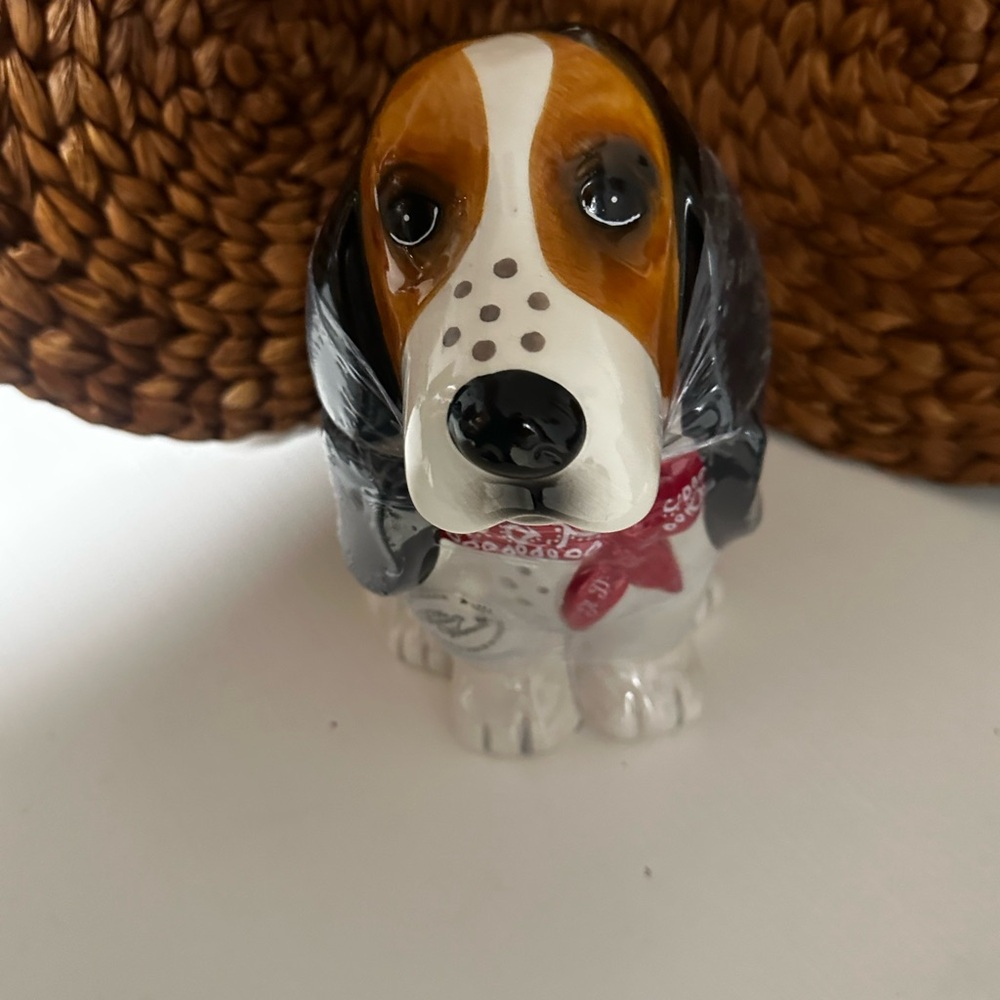 Pioneer Woman Ceramic Dog Figurine with Red Bandana